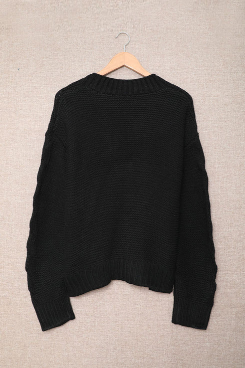 Open Front Chunky Knit Cardigan